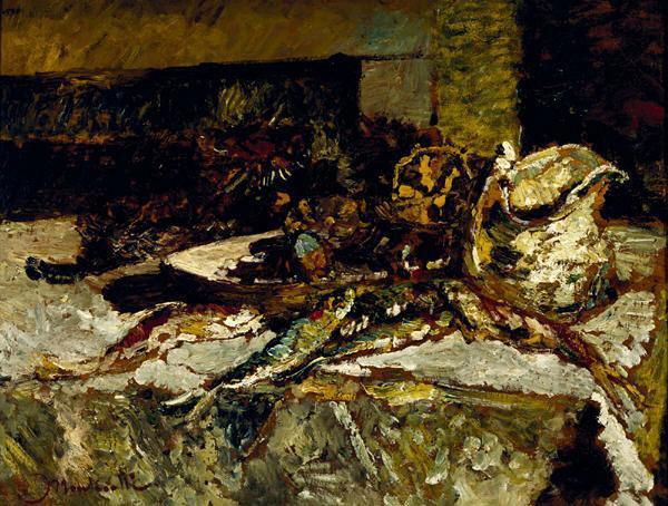 Artist Adolphe Joseph Thomas Monticelli Still Life with Sardines and Sea-Urchins Spain oil painting art